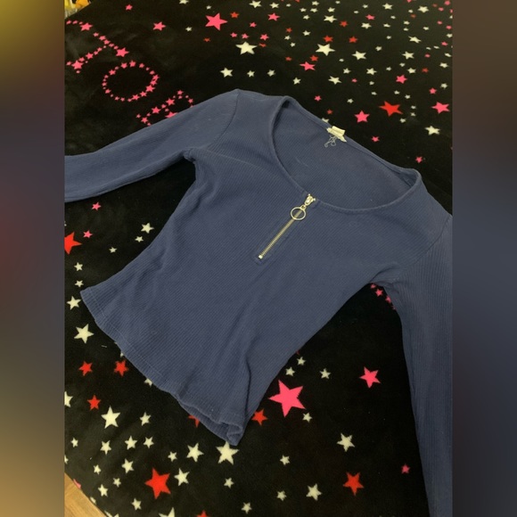 GARAGE Blue Crop Top XS - Picture 3 of 7